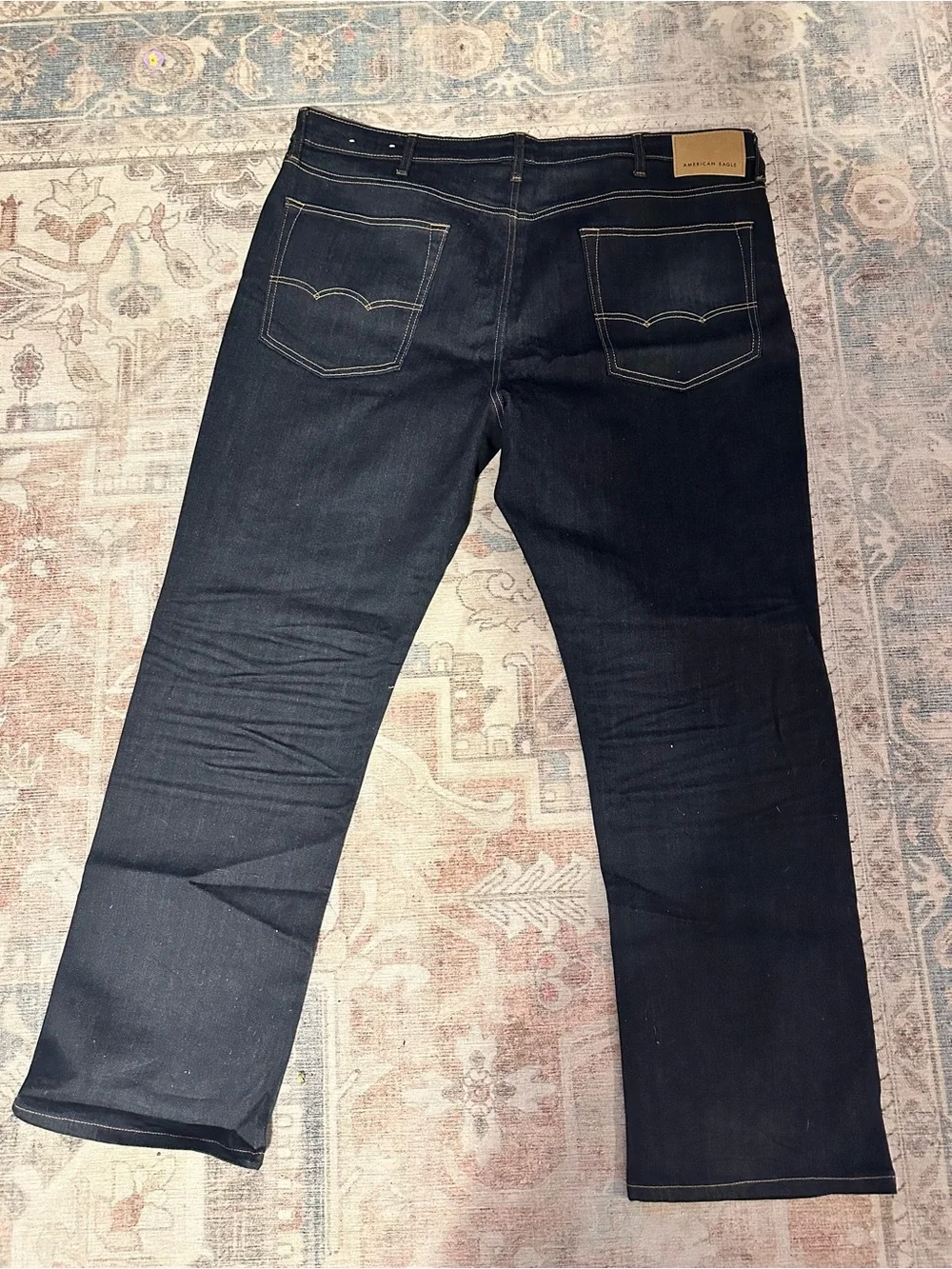 American Eagle Outfitters Men's Dark Indigo Straight Jeans